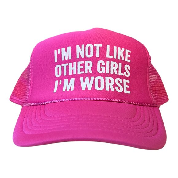 i'm not like most girls im worse hat funny trucker hat summer beach boating hat - Picture 1 of 5